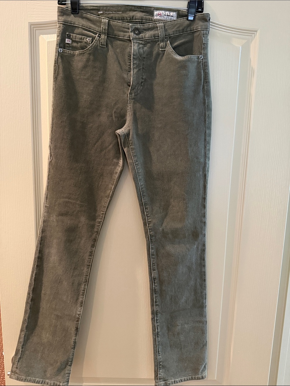 Ag Adriano Goldschmied Olive Skinny High-Rise Jeans